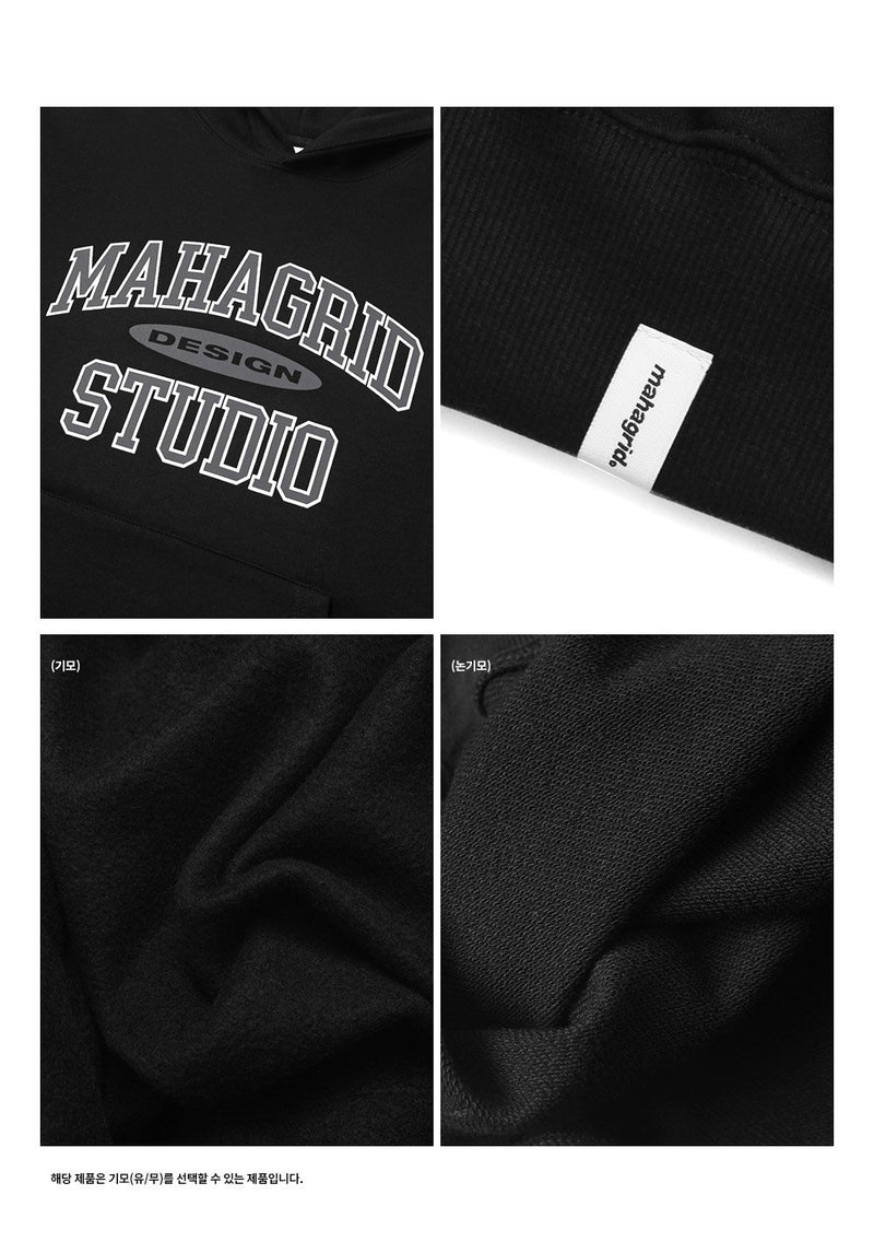 【mahagrid】 COLLEGE LOGO HOODIE