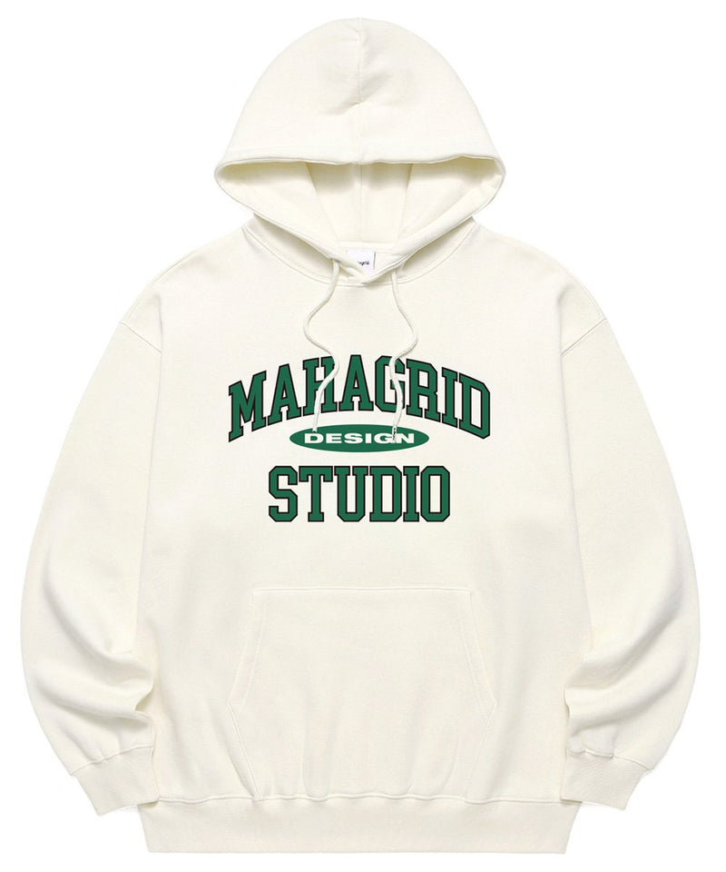 【mahagrid】 COLLEGE LOGO HOODIE