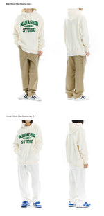 【mahagrid】 COLLEGE LOGO HOODIE