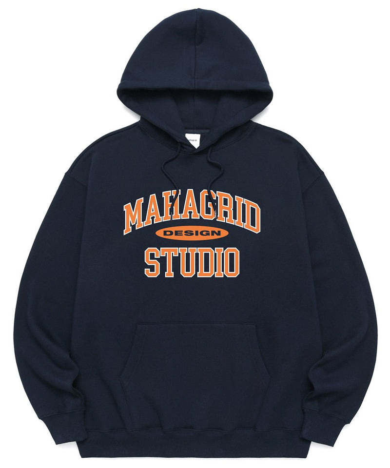 【mahagrid】 COLLEGE LOGO HOODIE