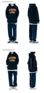 【mahagrid】 COLLEGE LOGO HOODIE