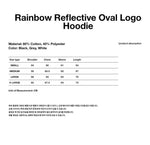 【mahagrid】 RAINBOW REFLECTIVE OVAL LOGO HOODIE