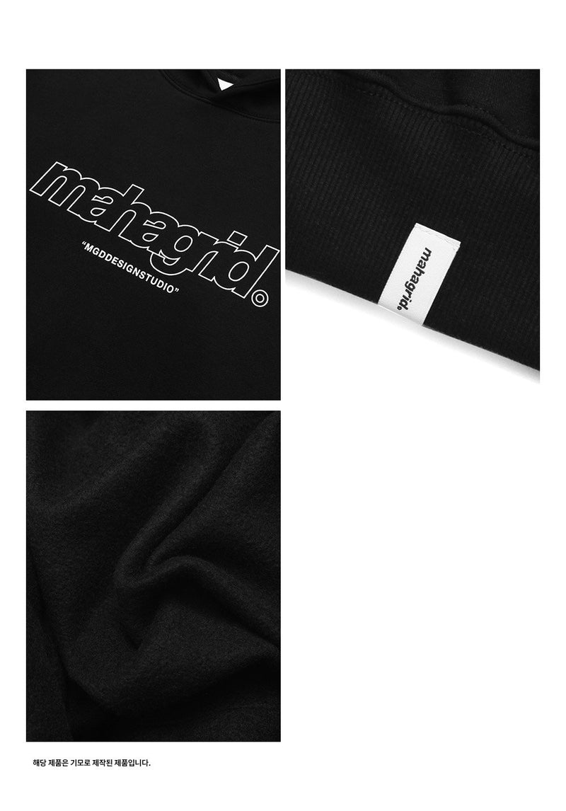 【mahagrid】 THIRD LOGO HOODIE