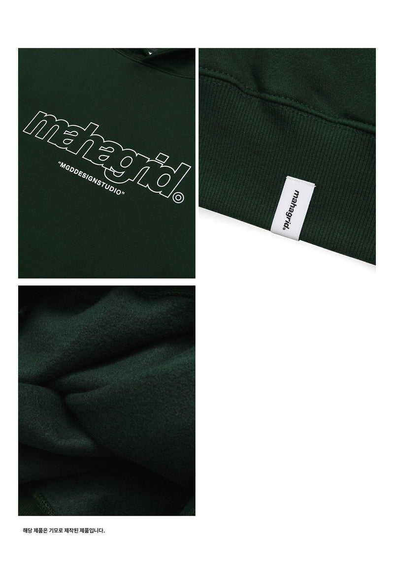 【mahagrid】 THIRD LOGO HOODIE