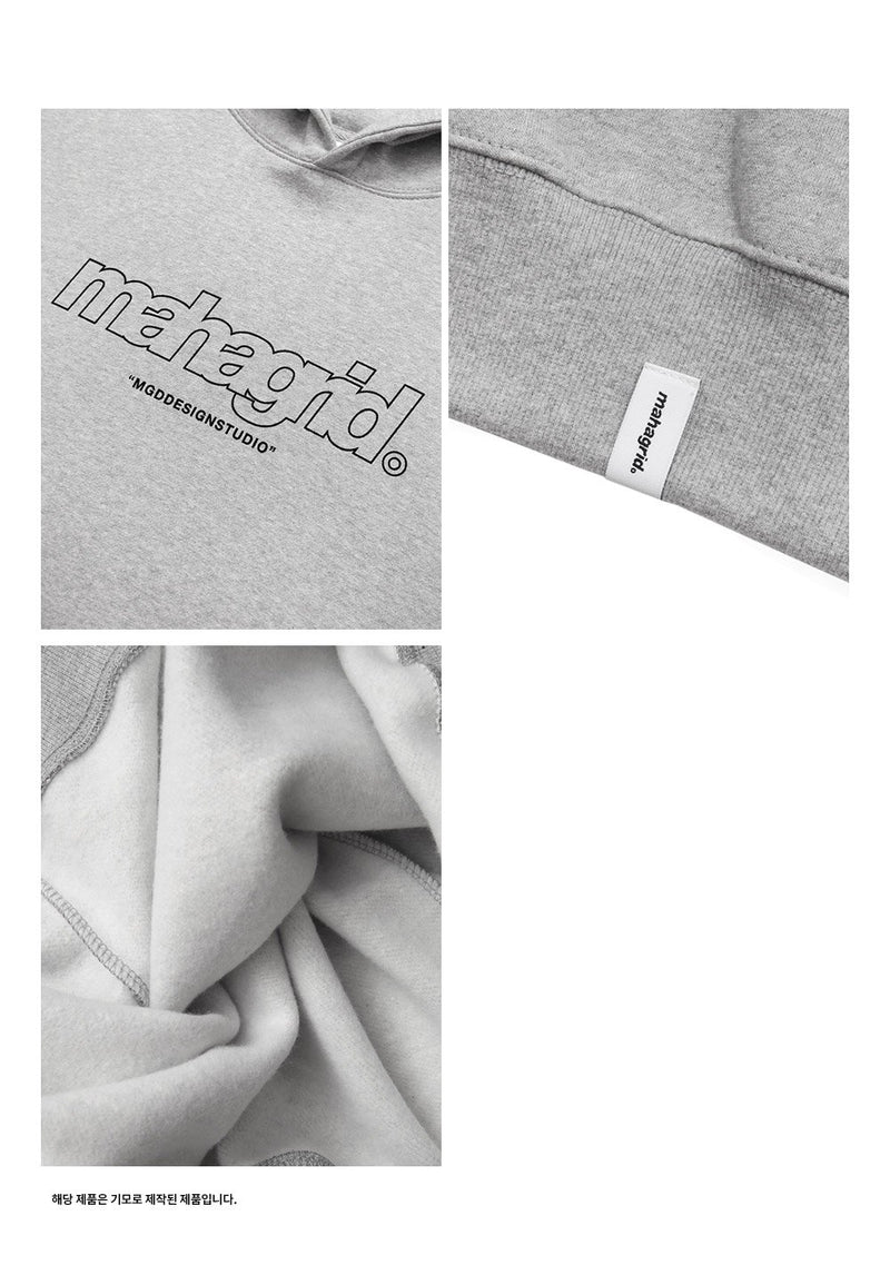 【mahagrid】 THIRD LOGO HOODIE